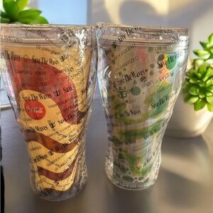 2 Royal Caribbean Cruise Line Save The Waves Tumblers Sealed Coca-Cola